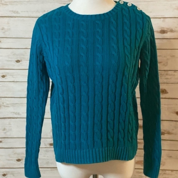 Lands’ End cable-knit sweater - Picture 1 of 6